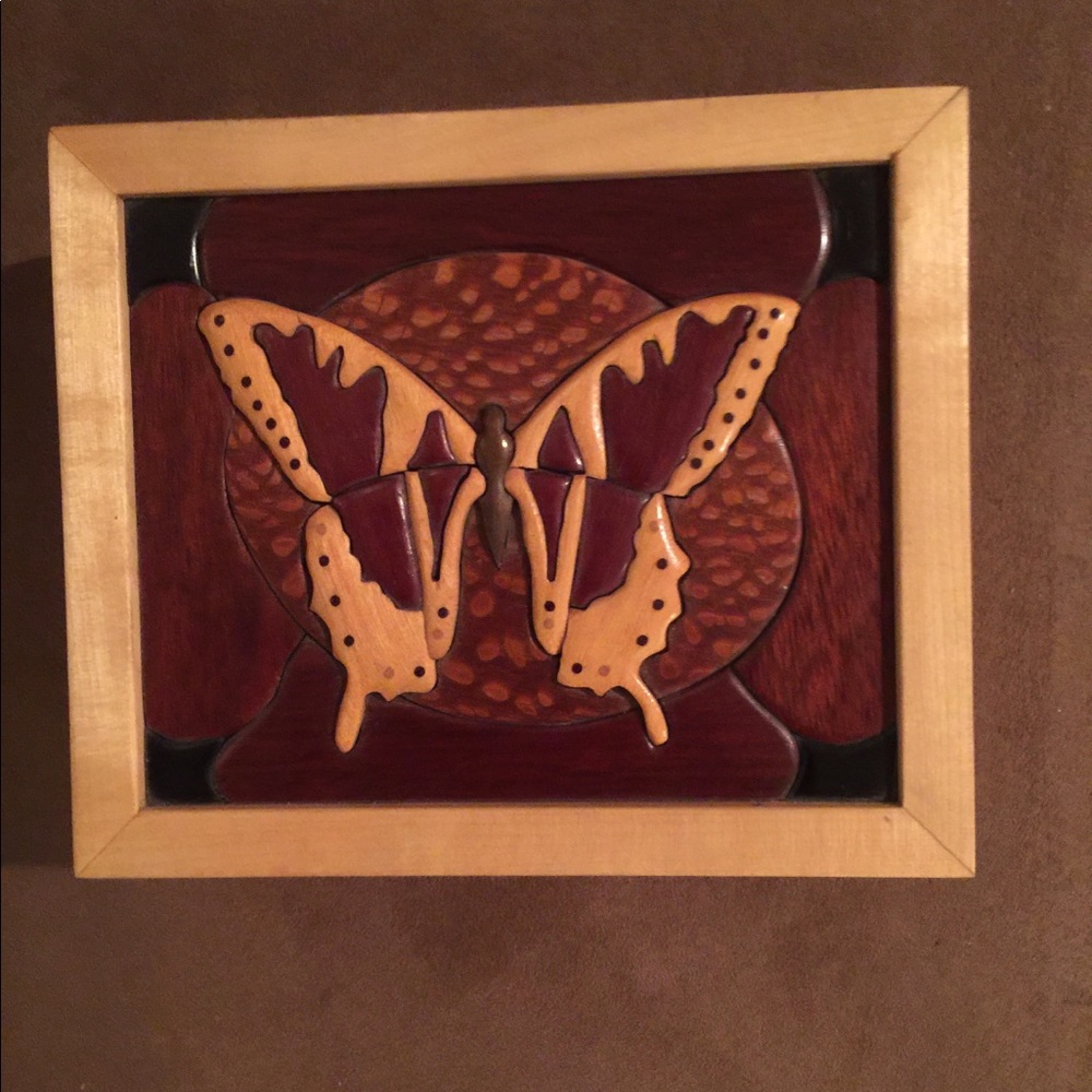 Handmade Alaska wood jewelry box